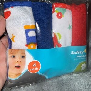 Colorful Baby Washcloths 4-Pack